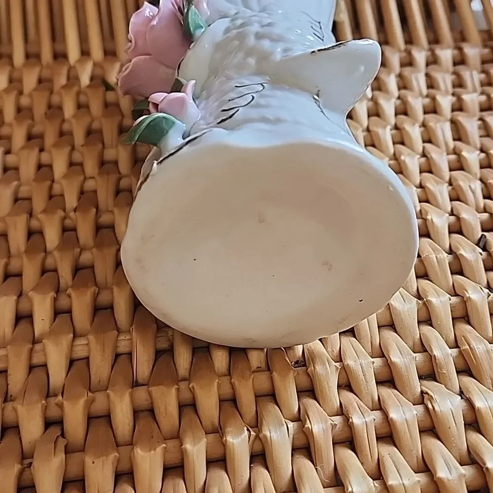 Vintage Sophia Ann Sitco Vase Floral Bird Vase Coquette